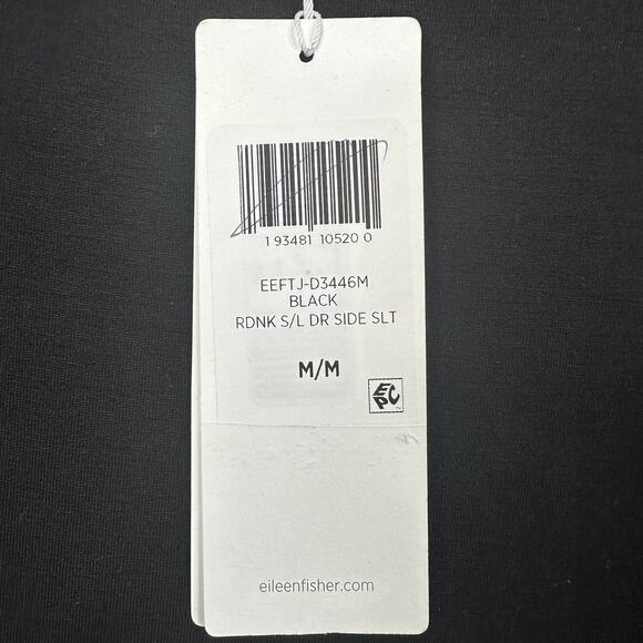 Eileen Fisher System Fine Jersey Easy Dress in Black - Picture 5 of 9